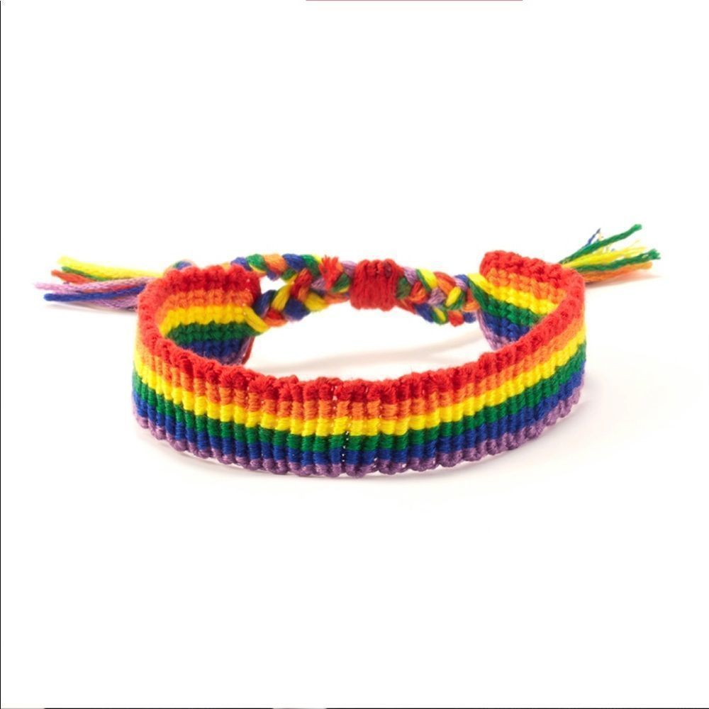 Hand-woven Rainbow Bracelet - Picture 1 of 2